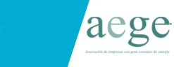 Logotipo de AEGE.